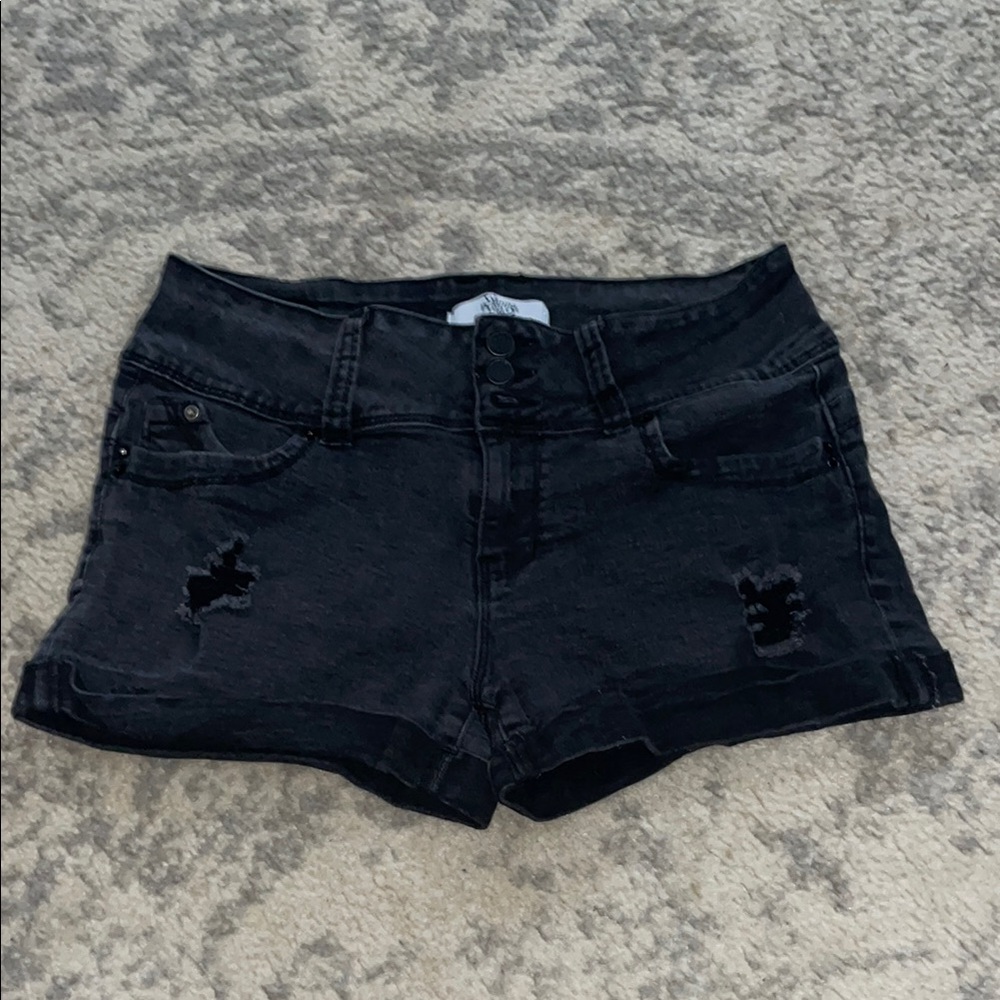 Black Denim Women's Shorts